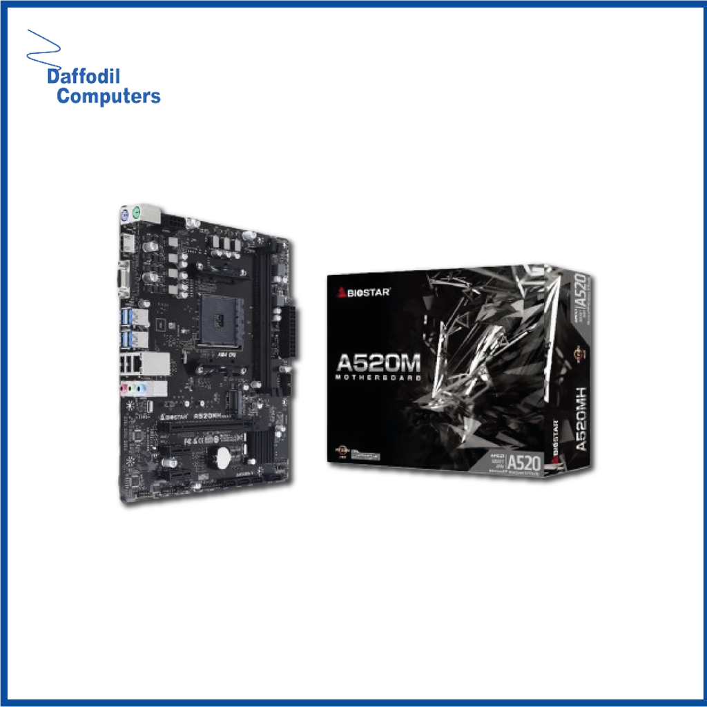 Biostar Amd Socket Am4 A520mh Ddr4 Gaming Motherboard (3rd 4th