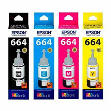 EPSON CARTRIDGE T664 ( T6641BLACK,T6642CYAN,T6643 MAGENTA,T6644 YELLOW)