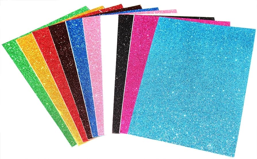 Glitter paper A-4 Multi color
