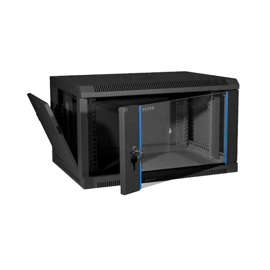 TOTEN W2.6406.9001 19 INCH NETWORK SWITCH WALLMOUNT (600mm x 450mm) 6U RACK