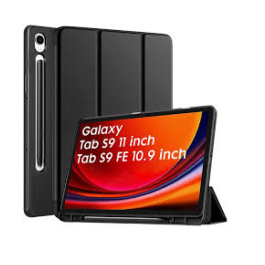 Premium Cover for Samsung Tab S9 11 inch/Tab S9 FE Cover Case 10.9 inch, Flip Case Cover with [S Pen Holder] for Samsung Galaxy Tab S9 Tablet/Tab S9 FE Tablet Cover [Auto Sleep Wake]-Black/Navy Blue