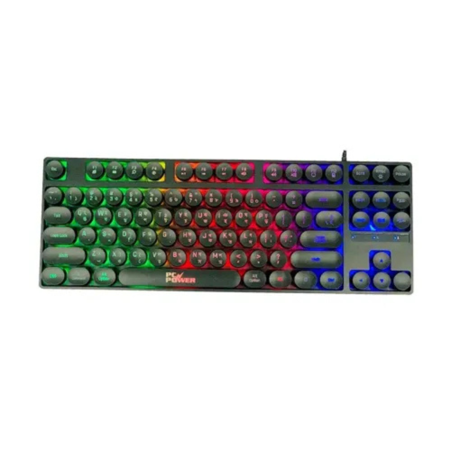 PC POWER K87 RGB MECHANICAL KEYBOARD (RED SWITCH)