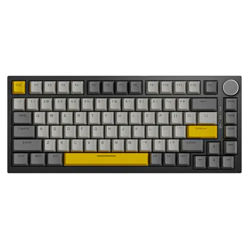 AJAZZ AK820 WHITE BACKLIT WIRED MECHANICAL KEYBOARD BLACK