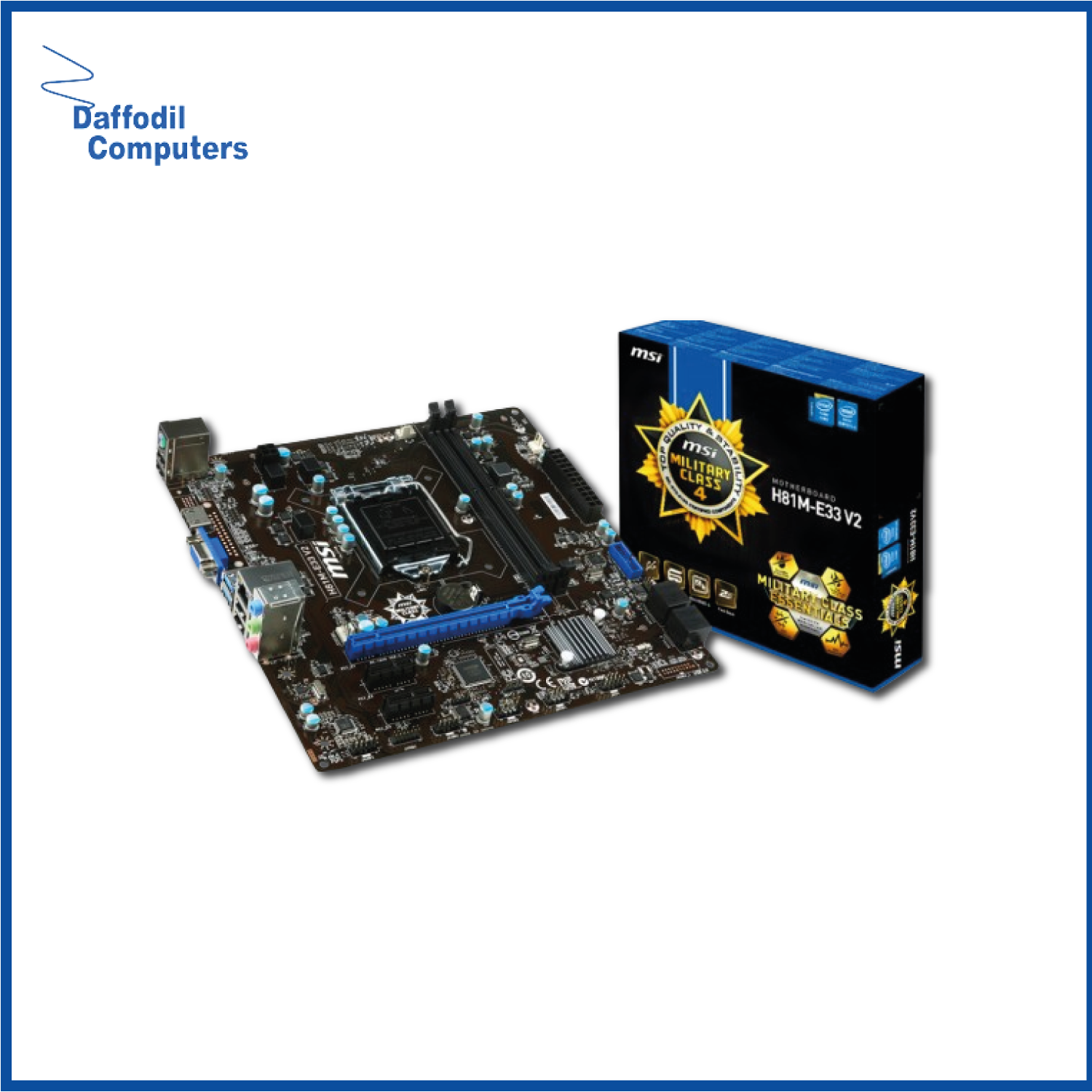 MSI Mother Board LGA 1150 H81m Chipset Daffodil Computers