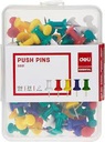 Board Pin Deli Push Pins 100 Pcs-1 Box - Multicolor